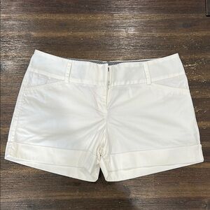 Express Women’s Tailored Cotton Blend White Shorts